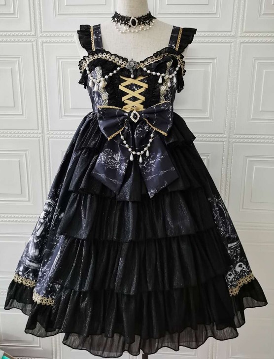 韩菇凉Lolita驭龙魔女哥特风暗黑系js...