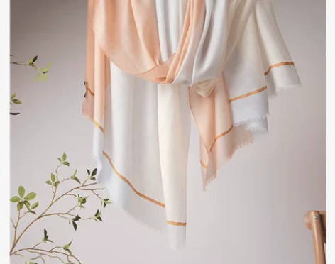 内蒙古羊毛精纺金属丝卷边围巾春秋季新款装装...