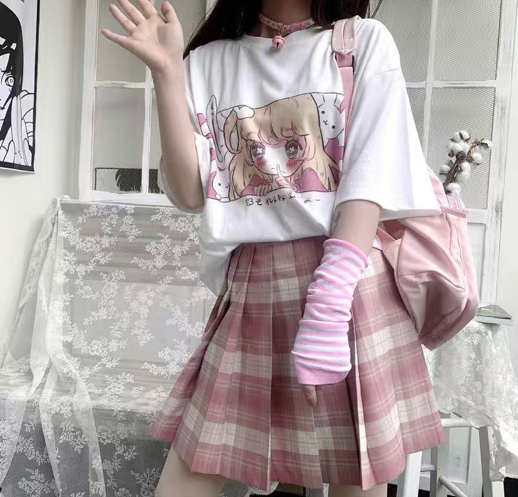 短袖t恤女学生日系宽松慵懒bf原宿风