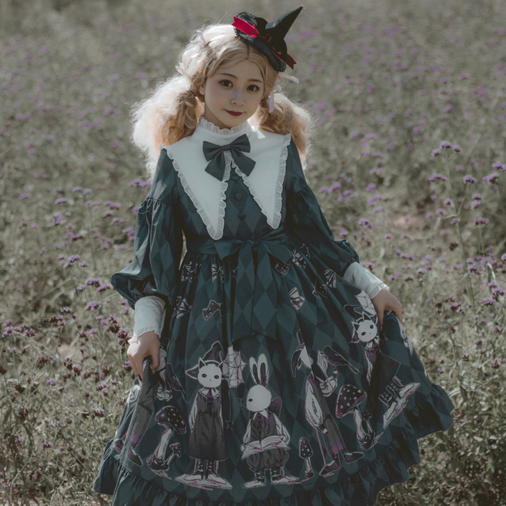 甜心贩售机毒蘑菇原创Lolita小裙子OP...