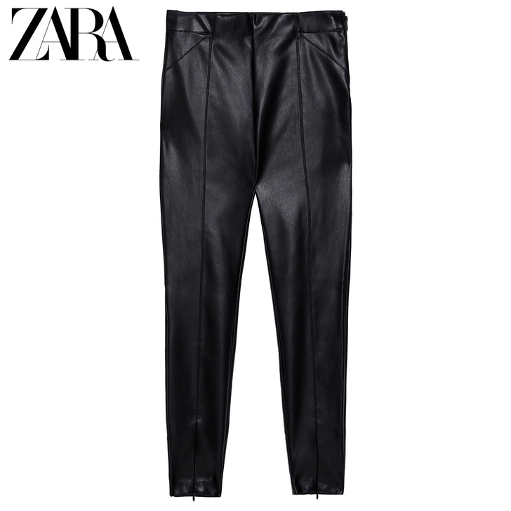 转ZARA 秋冬款仿皮打底裤,全新,m码(...