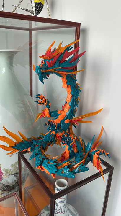 天之四灵之一 青龙 已拼好 完美拼装  盒...