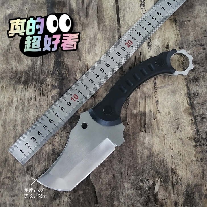 户外刀具防身军工刀生存刀野外求生军刀随身小...