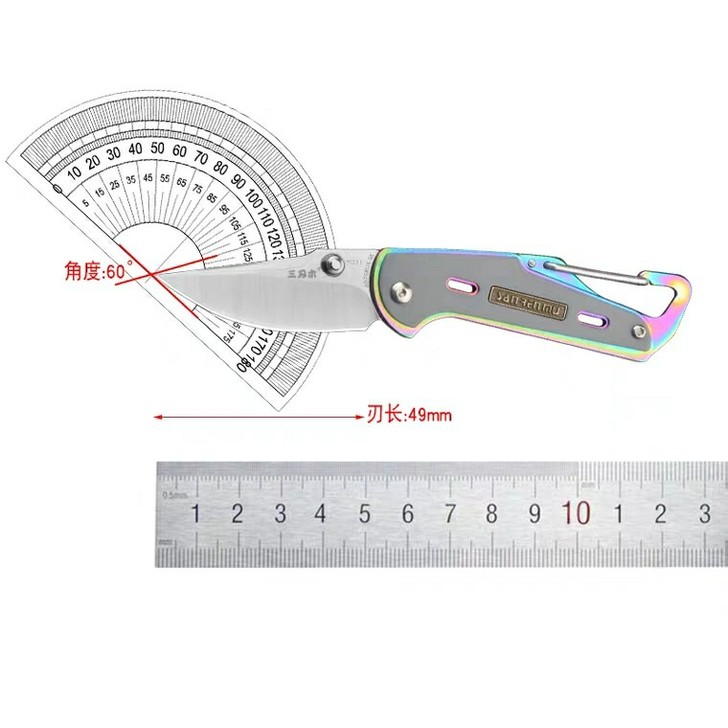 三刃木6070户外高硬度随身折叠刀野外求生...