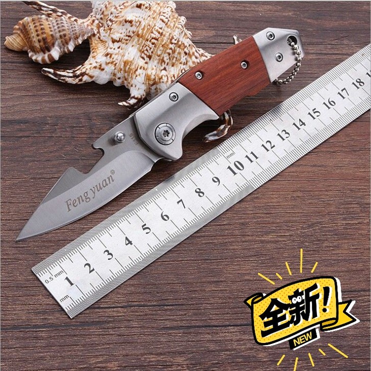 木柄 折叠 口袋刀全新， 工厂库存清货