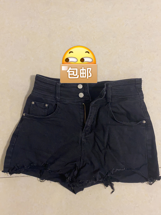 牛仔短裤，L码，穿过