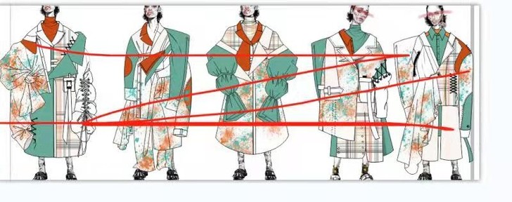 大廓形服装效果图私聊