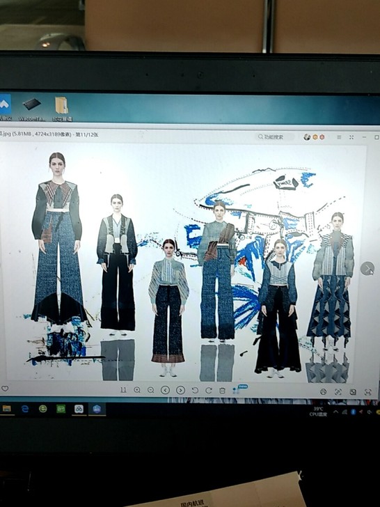 牛仔系列设计 服装设计系列效果图款式图