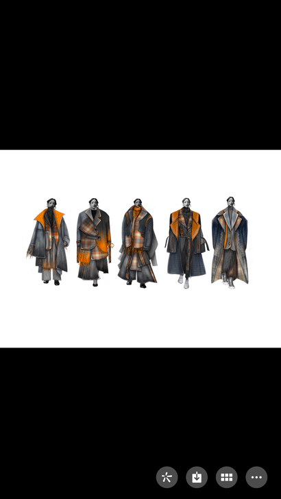 全新服装设计效果图男装/五套，系列作品集