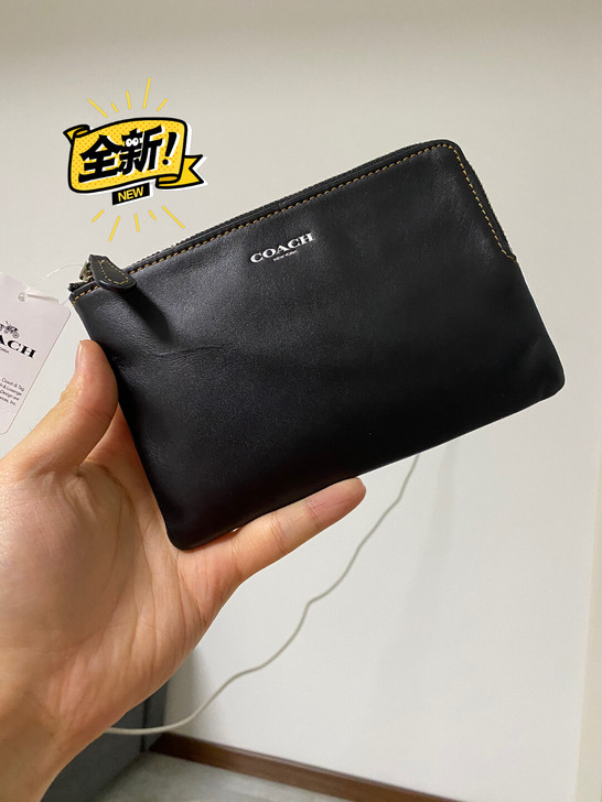 【蔻驰COACH】黑色牛皮手拿包