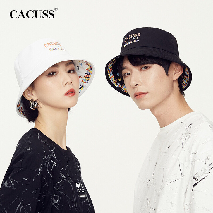 Cacuss渔夫帽春夏新品盆帽大头围情侣遮...