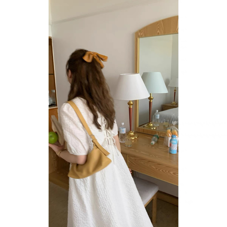 【现货】im向自制 褶皱气质泡芙夏季法式泡...