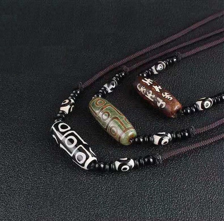 西藏九眼天珠，材质玛瑙，带链子，佩戴天珠可...