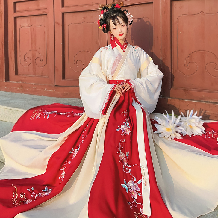 【狂欢价】晋制交领汉服女秋冬学生中国风古装...