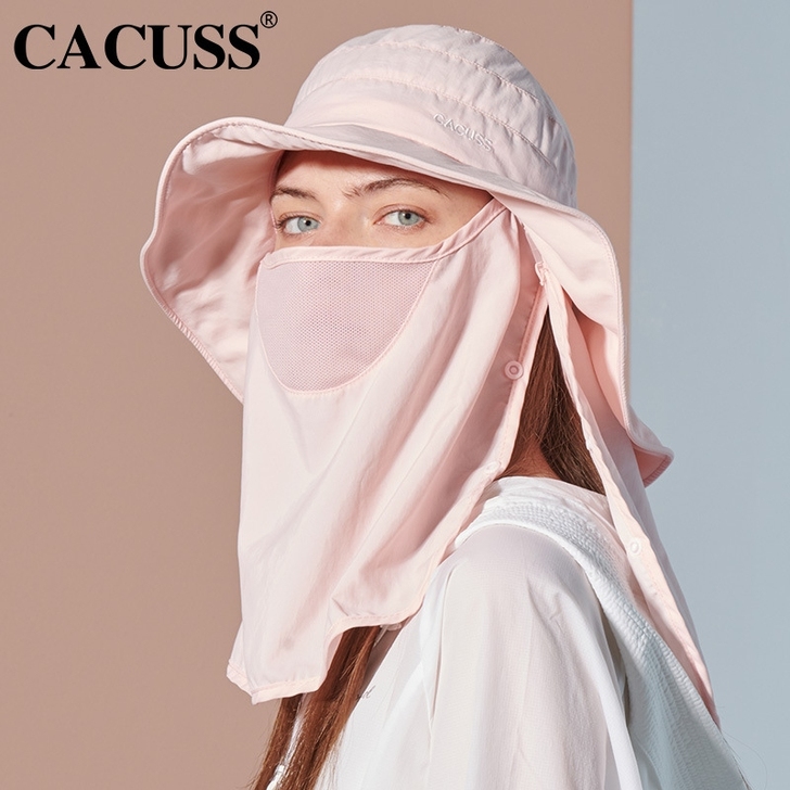 CACUSS户外遮阳帽子定制男士夏季遮脸太...
