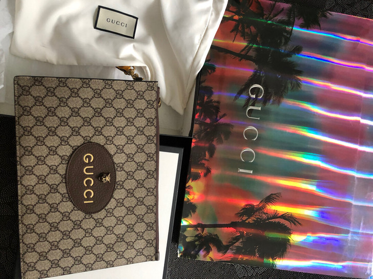 GUCCI古驰虎头手包全新