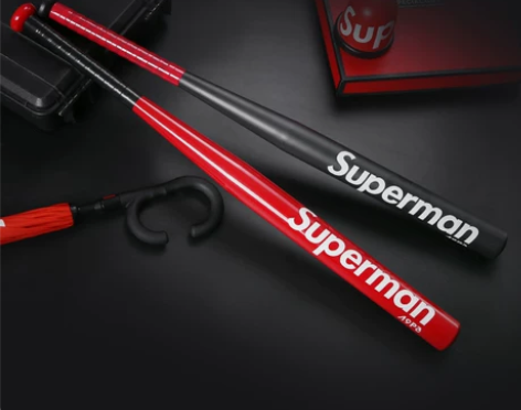 潮牌棒球棍汽车加厚钢铁棍棒车载棒球杆铁棍武...