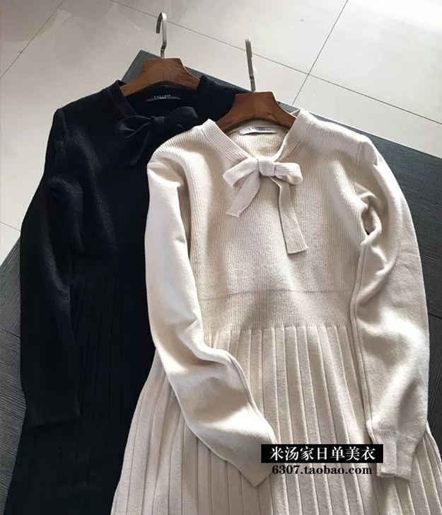 织线长裙秋冬款