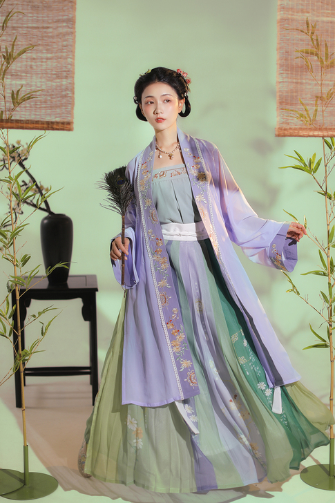 素羽华裳【踏莎行】原创汉服女宋制褙子对襟长...