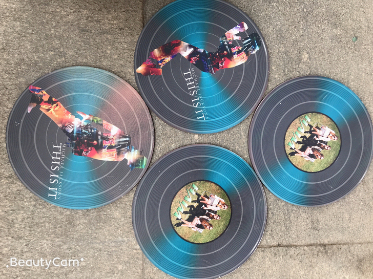 外单咖啡屋酒吧奶茶店高密度板唱片怀旧款挂件...