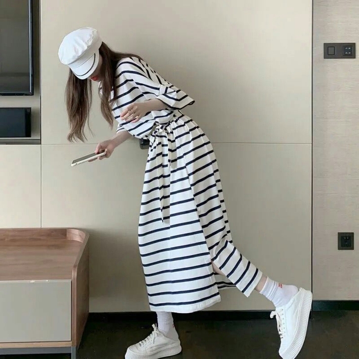 【清仓处理】长款连衣裙2021新款气质时尚...