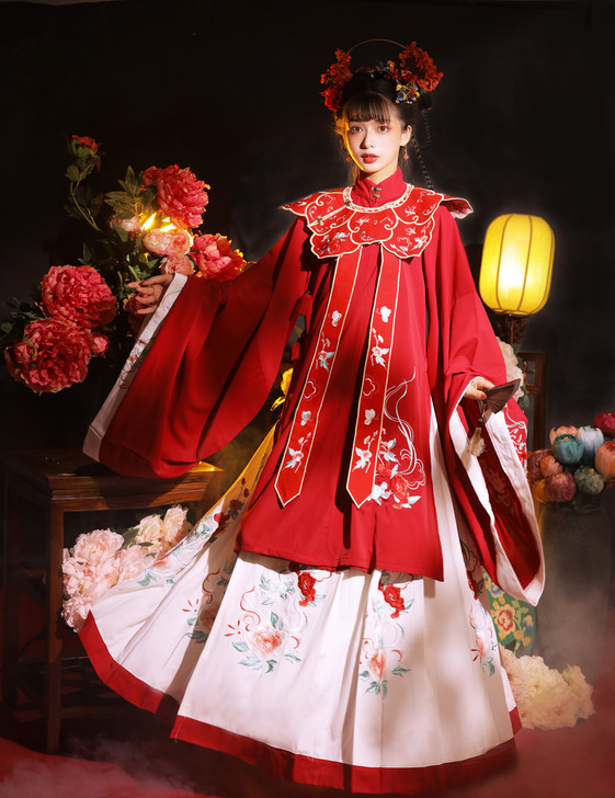 【国庆价】玉术原创汉服女花嫁明制汉服长衫齐...