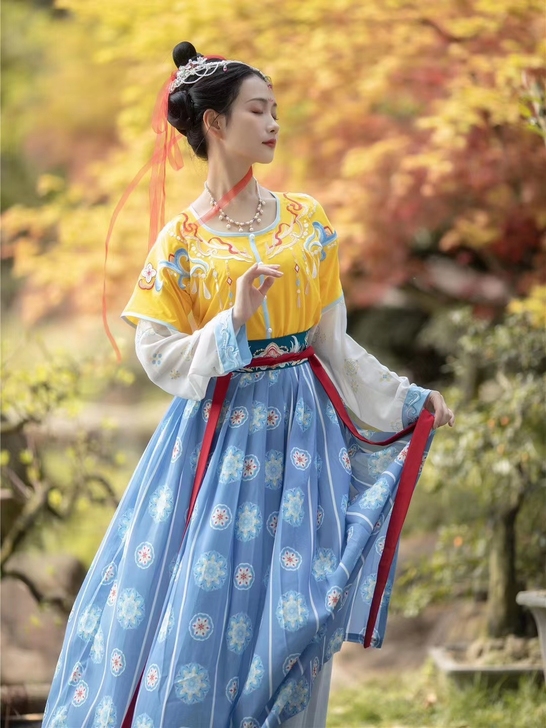 汉服 坦领 全新 自己手残做不了造型穿不出...
