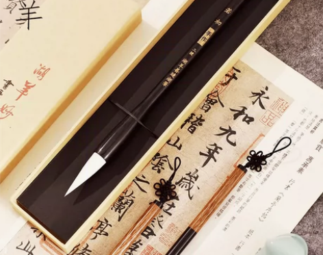 湖羊狼毫毛笔专业级高档中楷兼毫纯羊毫初学者...