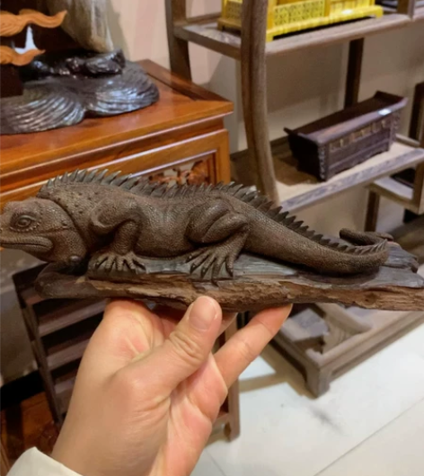 印度小叶紫檀 手工雕刻 把件摆件镇尺 21...