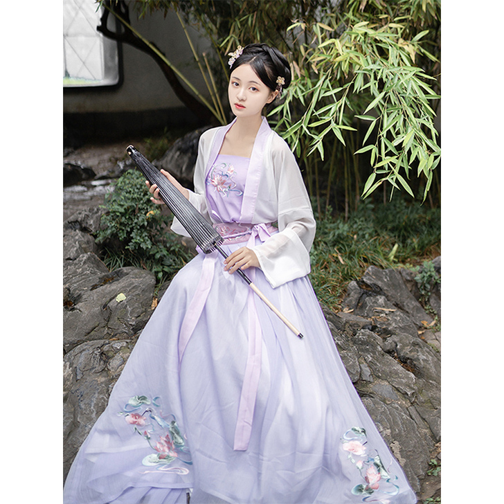 一鹭莲生 墨子研 原创汉服女大袖衫一片式齐...