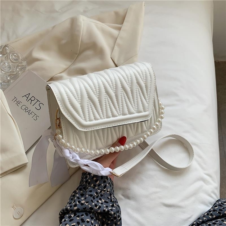 珍珠链条斜挎包包女洋气单肩女包时尚韩版20...