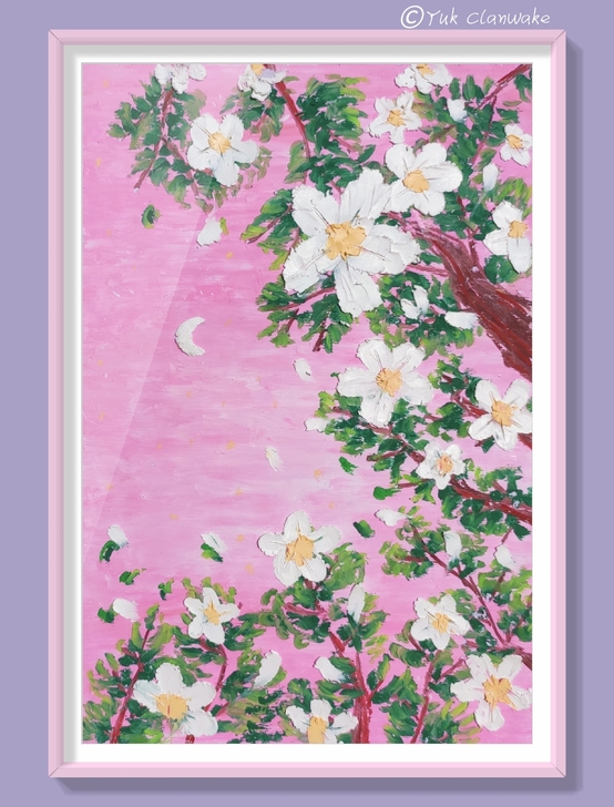 温馨梦幻油画棒作品‖花与粉夜