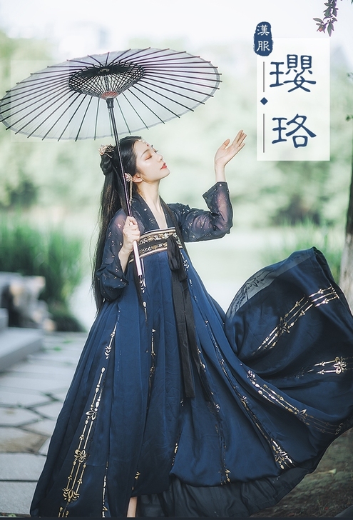 墨子研汉服，6米裙摆XL码，仅穿过一次就闲...