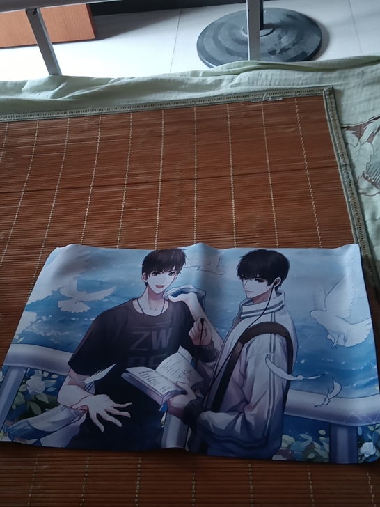 原耽实体赠品桌垫鼠标垫，大的有折痕，小的没...