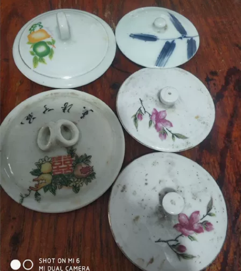 老瓷器 老瓷碗 老茶碗 青花喜字碗 喜庆雅...