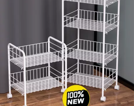 厨房架子置物架蔬菜篮子移动宿舍收纳架零食储...