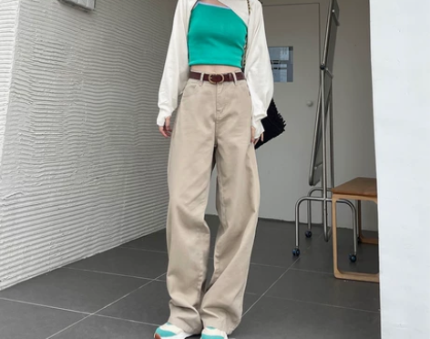 【闲置】牛仔卡其裤 全新 L挺好搭衣服的，...