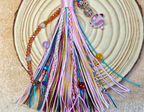 小红书爆款手工藏式流苏挂件包挂手机衣服挂件...