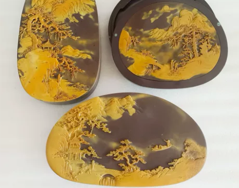 正宗苴却砚攀枝花砚台带盖大池实用原石君石砚...