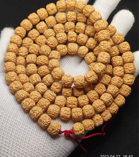 小金刚菩提手串108颗藏式盘龙纹梅花双龙树...