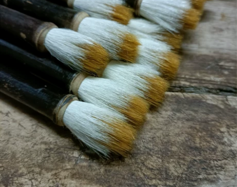 清仓处理鸡矩笔蒜头中楷笔兼毫毛笔紫竹兼毫笔...