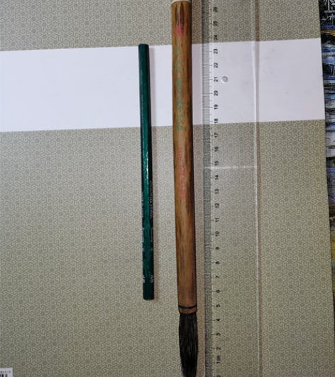 著名的老李福寿，中号石獾书画笔。北京制笔厂...