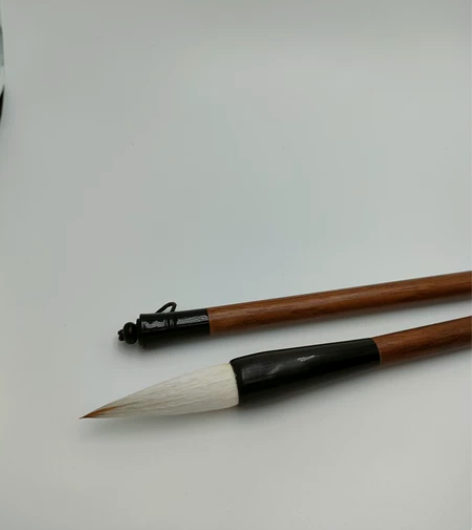 毛笔善琏湖笔兼毫毛笔中楷口径1,峰长4cm...