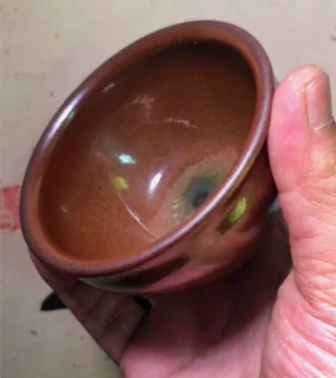 建窑昔今缘柴烧柿红铁锈芝麻花红颜建盏非柳溪...