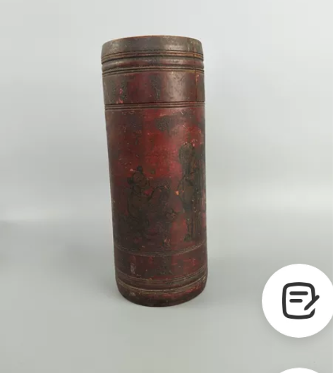 手绘人物茶叶筒 感兴趣的话点“我想要”和我...