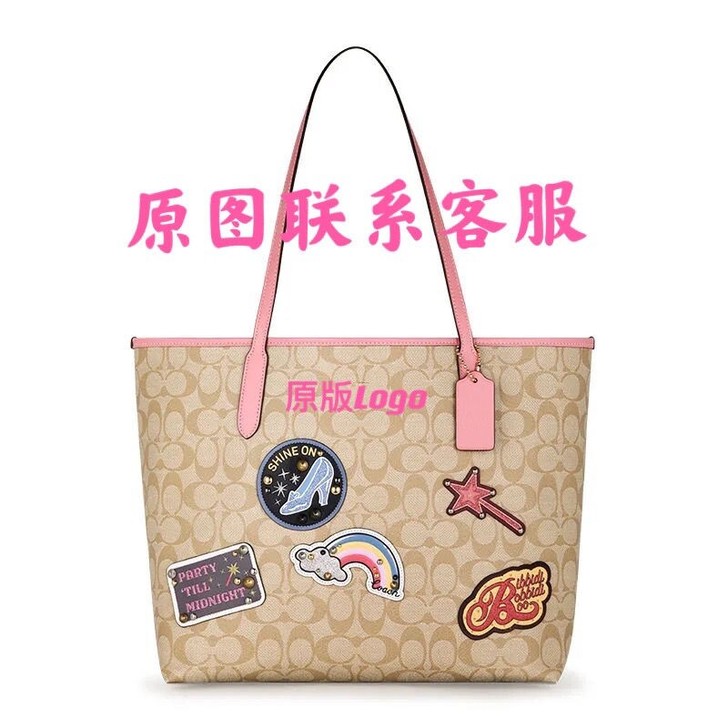 2021新款K家女士徽章款大容量托特包时尚...