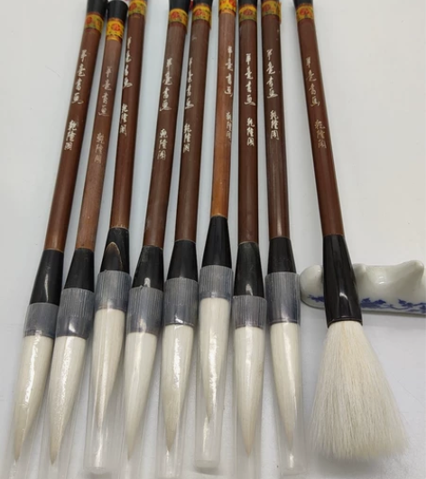 日本回流，邹紫光阁乾隆阁毛笔，大品牌老毛笔...