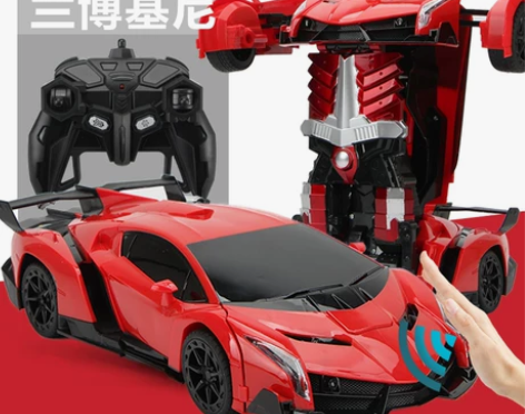 【亲子节价】超大感应遥控变形汽车金刚机器人...