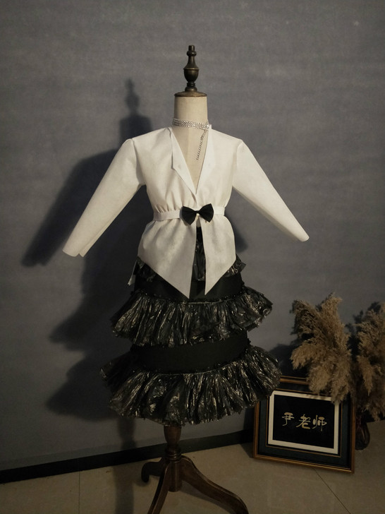 尹设计 原创儿童环保服幼儿园手工垃圾袋服装...