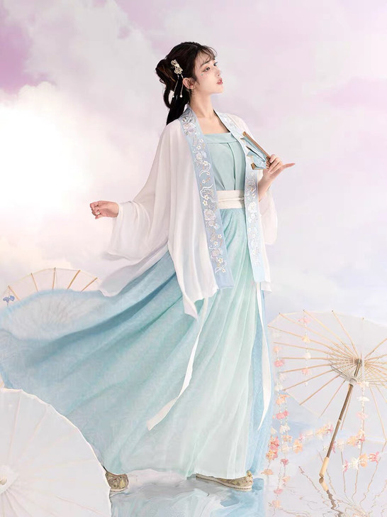 东月棠沐晴宋制汉服女夏季复古套装仙气正品原...